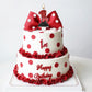 Variouslife Number 2 Birthday Candle - Red Black Sequin with Bow, Glitter Cake Decoration, Synthetic Wax, Ideal for 2nd Birthday Celebrations