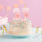 ElekFX 27th Birthday Candles for Cake, Pink Bow Number Cake Candles, 2.76 inch Number Happy Birthday Candle, Cake Topper Decorat