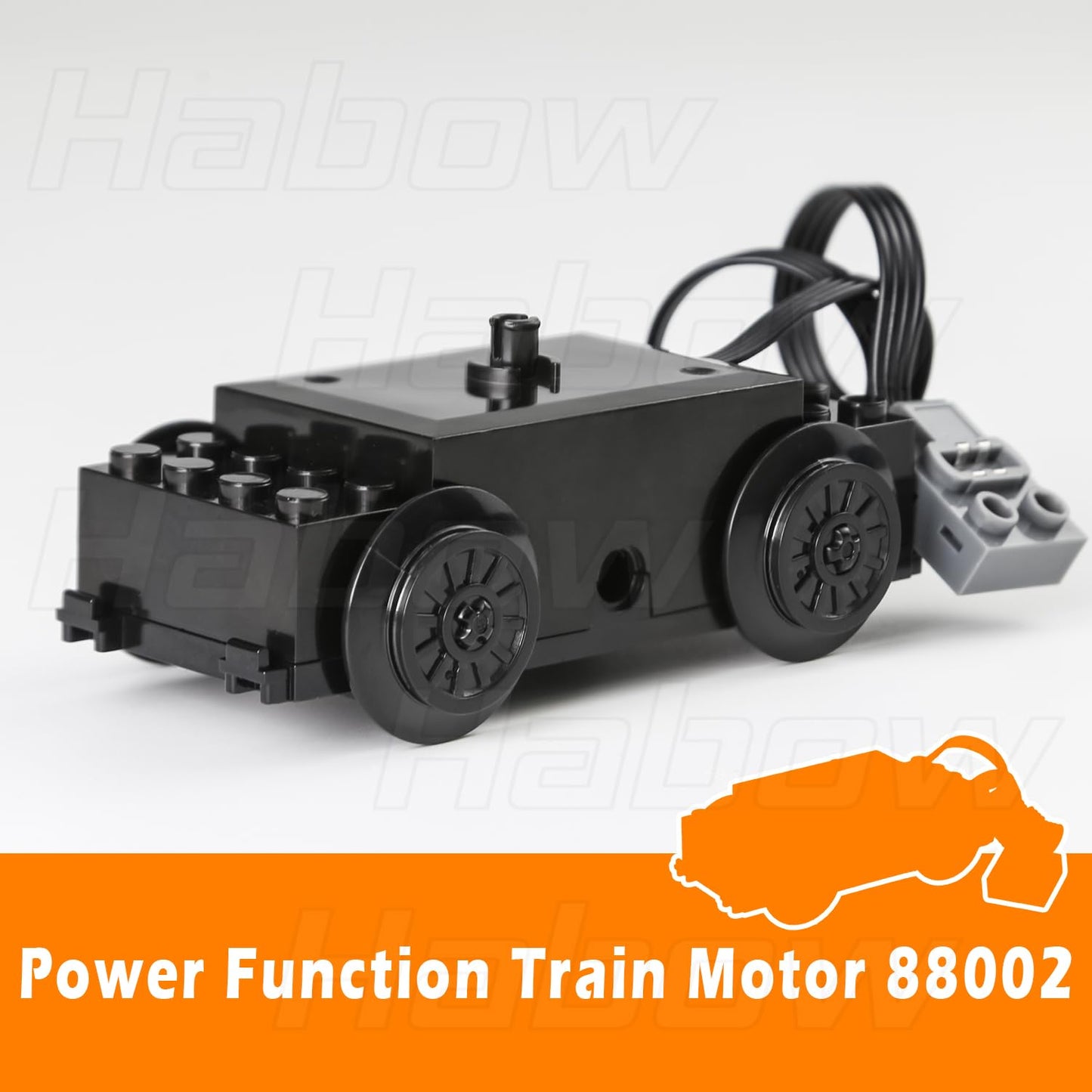 Habow Technic Power-Functions Train-Motor-Set 88002 (2Pieces) Compatible With Lego-Motor Moc Technic-Parts