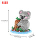 Larcele Animal Series Micro Building Blocks Animal Set, Diy Mini 3D Building Toy Bricks,1000 Pieces Kljm-07 (Koala)