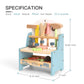 ROBUD Mini Wooden Play Tool Workbench Set for Kids Toddlers - Construction Toys Gift for 18 Months 2 3 4 5 Years Old Boys Girls
