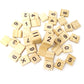 Honbay 100Pcs Wooden Scrabble Tiles Numbers Symbols Tiles For Craft Projects, Games, Early Childhood Education