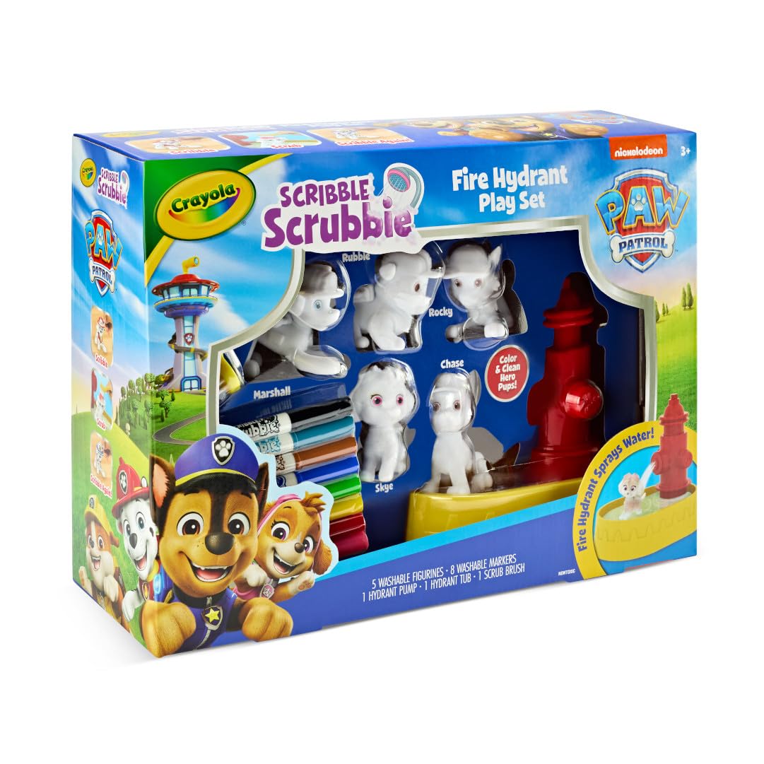 Crayola Scribble Scrubbies PAW Patrol Playset - Includes Marshall, Rubble, Rocky, Chase - Fun Art Toy for Kids Ages 3+ - Model 740238