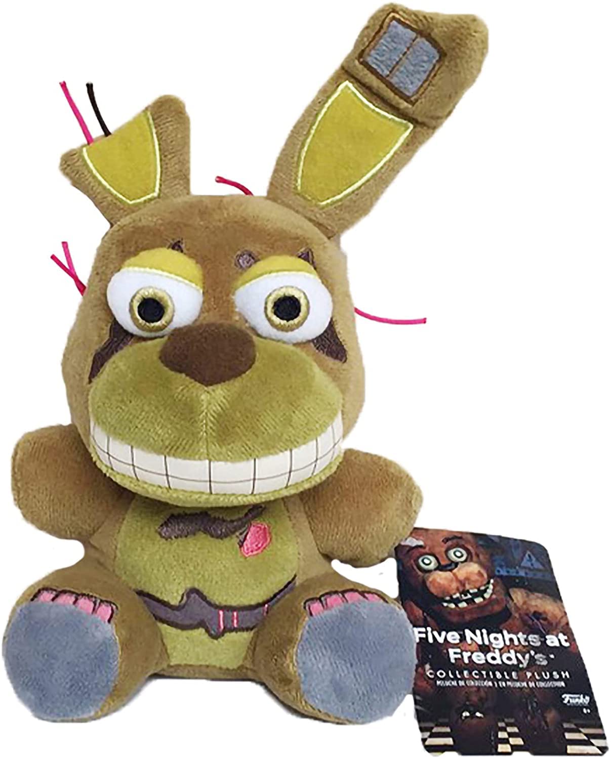 Imedgog 3Pack Five Night Plushies 7Inch Five Night Plush Toys - Light Springtrap Bonnie Foxy Toy Bonnie Stuffed Animal Doll Foxy