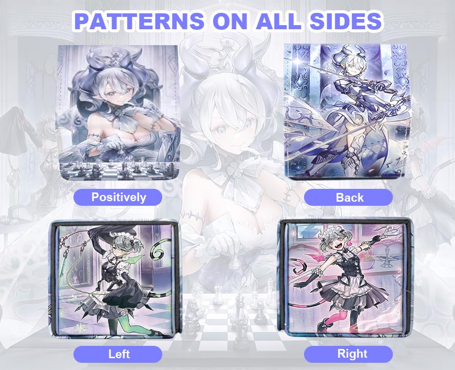 Sabermaster Card Deck Box Fits For Ygo Mtg,100+ Card Storage Box Trading Games Pu Leather Storage Premium Deck Case (Labrynth)