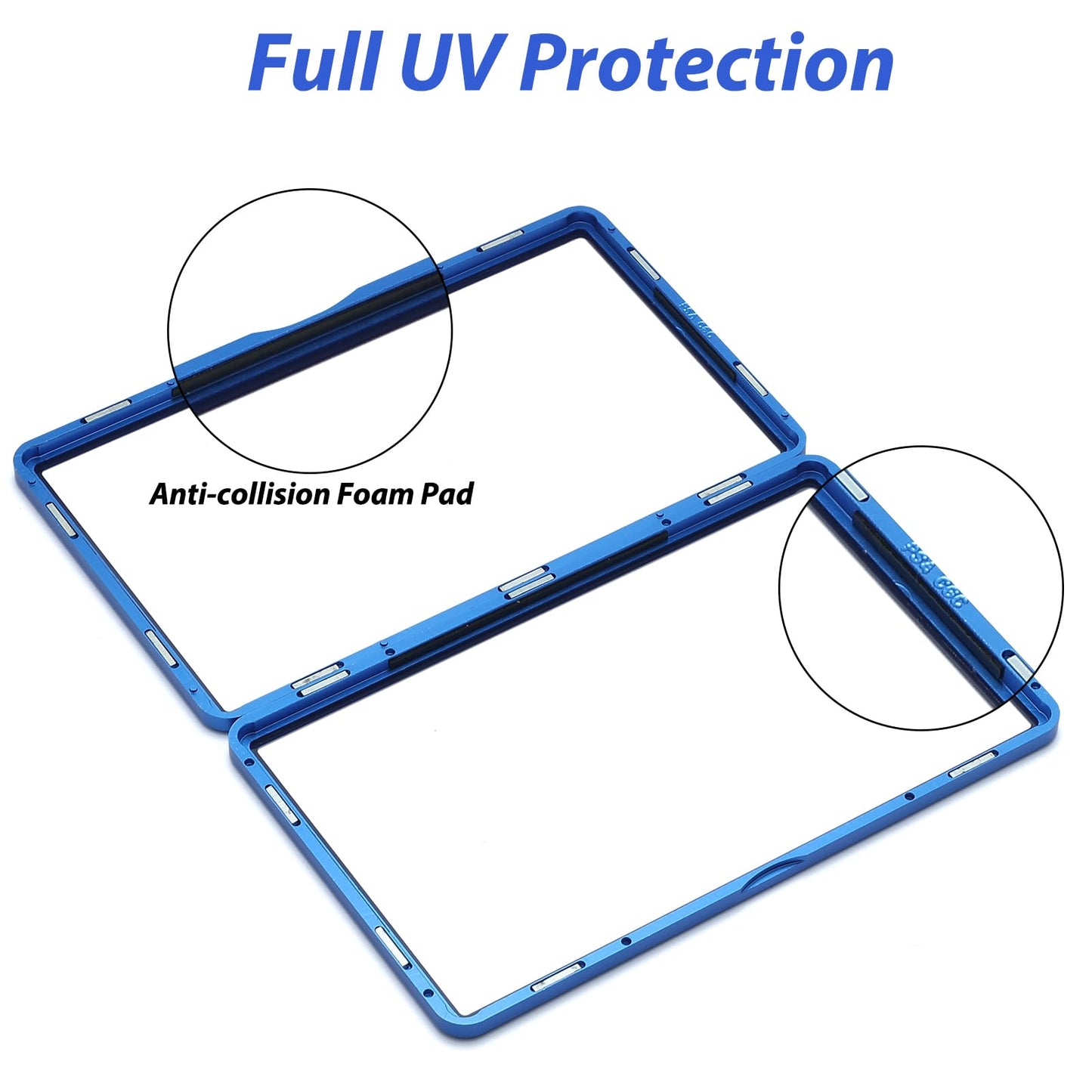 ZINHO Graded Card Case Magnetic Aluminum Alloy Slab Protector Display Case Fits 35PT PSA/CGC/CSG Cards, UV Protection (Blue)