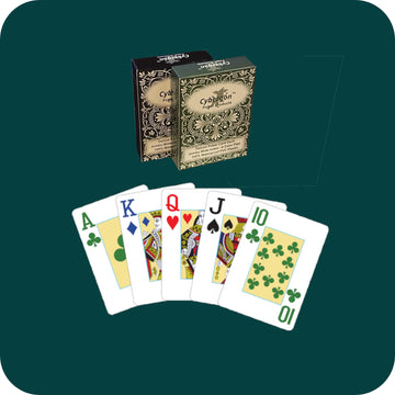 Generic 2 Decks Waterproof Plastic Playing Cards, Four Color Faces, Large Print - Red & Blue, Jumbo Index, Black, Green