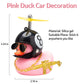 Wonuu Rubber Duck Car Ornaments Pink Duck Car Dashboard Decorations Set With Propeller Helmet, Sunglasses, And Gold Chain. (W-Pink-Black 8)