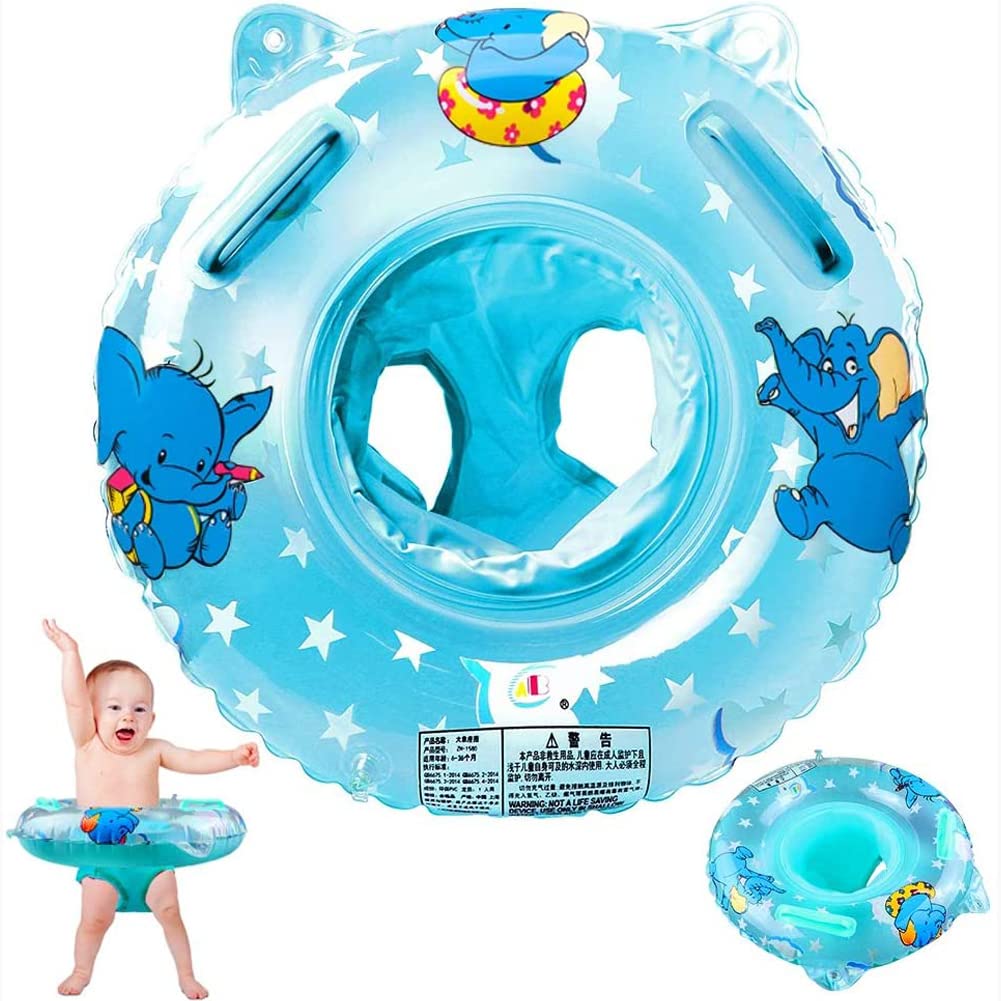 Walsai Baby Swimming Float  Inflatable Swimming Ring with Float Seat for 6 Months-6 Years Children (Blue)