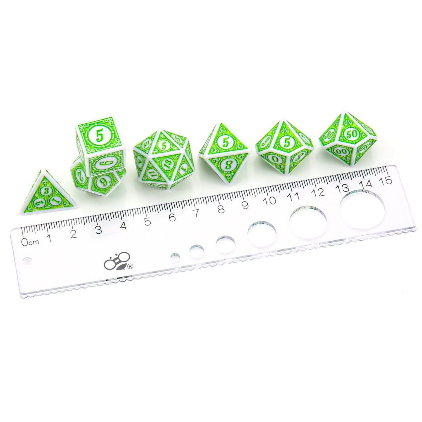 Coyeekn Polyhedral Dice DND Dice, 5 Sets of Dragons and Dungeons,RPG MTG Table Game Vintage Dice Carving Dice (35Pieces)