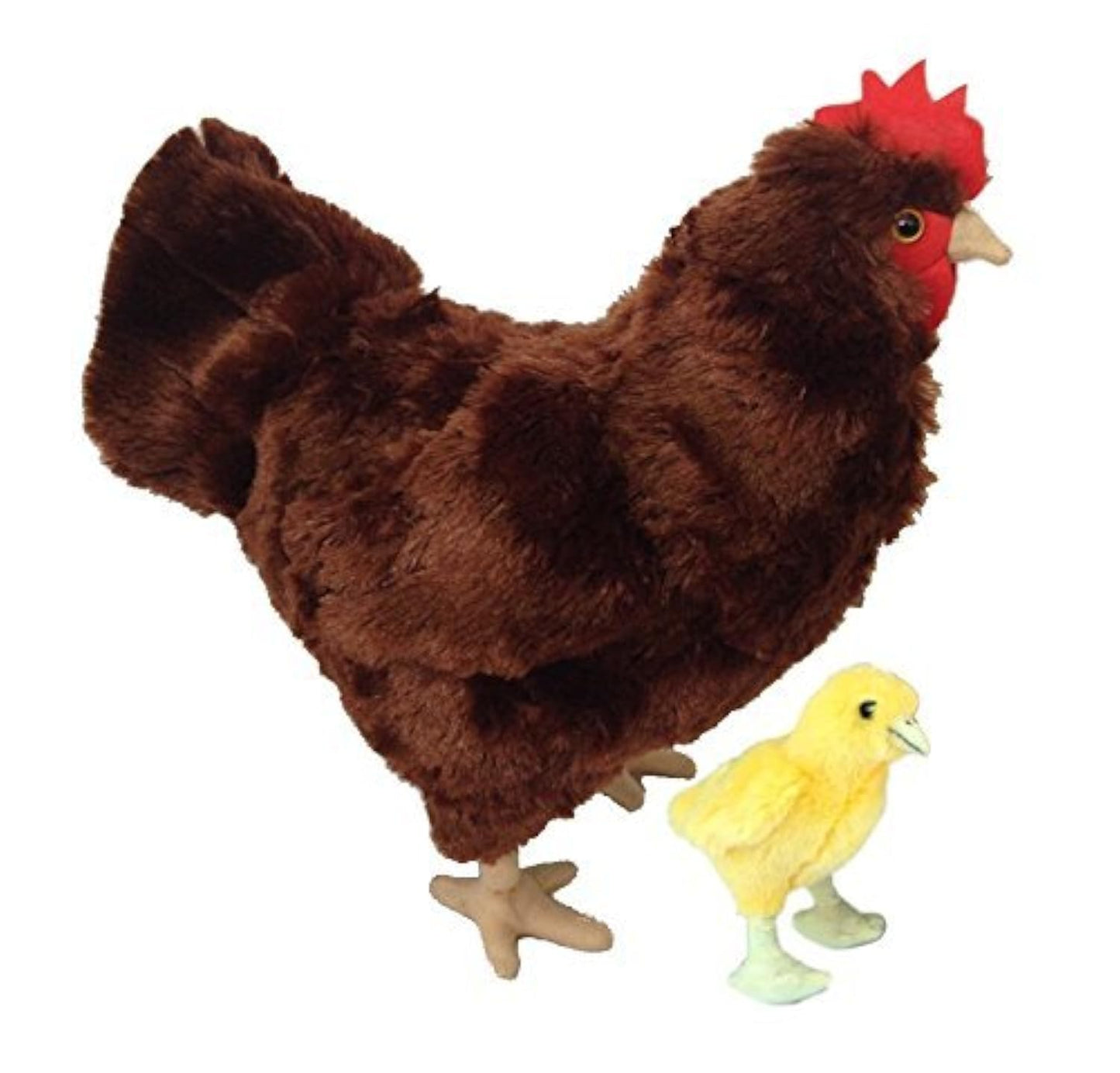 Adore 12' Standing Ruby The Hen Chicken With Baby Chick Stuffed Animal Plush Toy