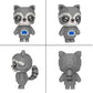 Larcele Animal Series Micro Building Blocks Animal Set, Diy Mini 3D Building Toy Bricks,1211 Pieces Kljm-07 (Raccoon)