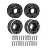 NXUEBDU Brass Wheel Hex Hub Extenders Adaptor for 1/10 RC Crawler TRX4 SCX10 Car Upgrade, Pack of 4 (Black, 15mm)