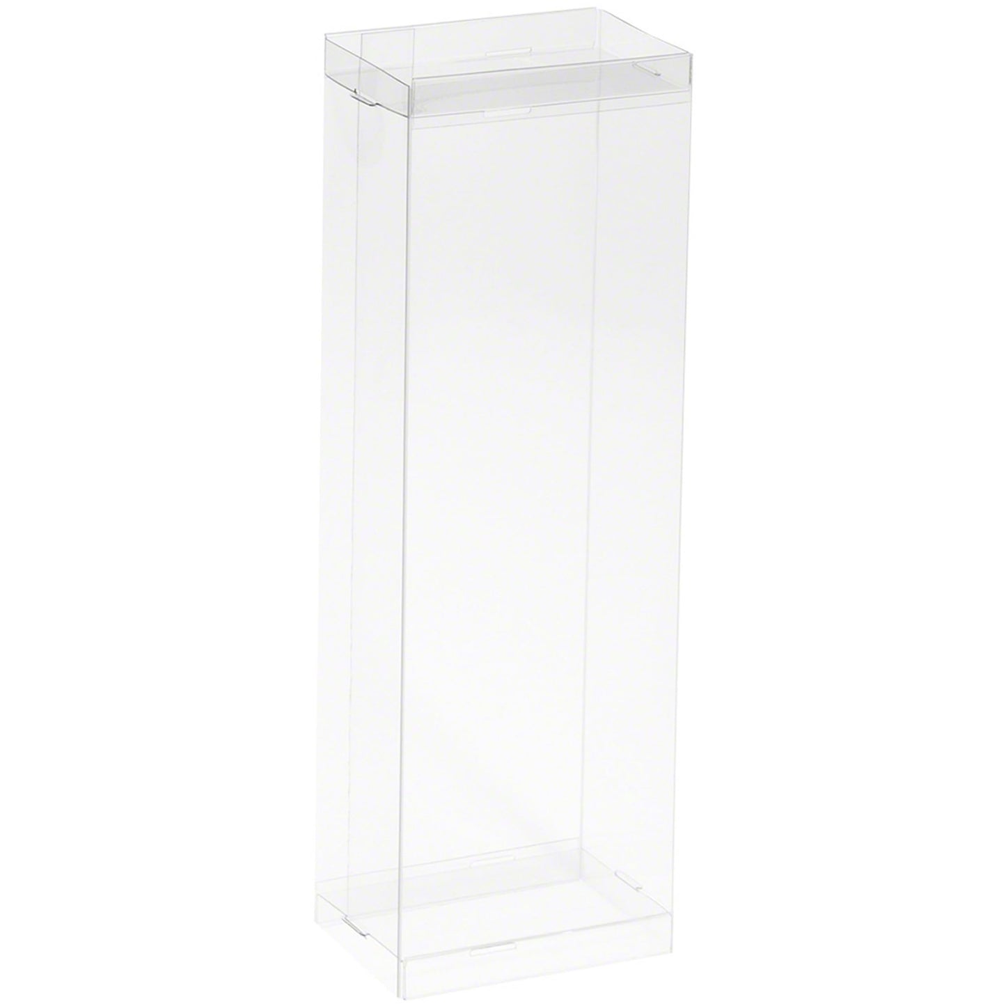Dollsafe Clear Folding Display Box For Thin 7-8 Inch Dolls And Action Figures, 3'' W X 2'' D X 8.5'' H, Pack Of 10