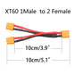 Short XT60 Parallel Battery Connector Cable,14AWG 1 Male to 2 Female Y Splitter Adapter Cable,10cm/3.93inch for RC Multicopter Q