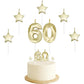 60th Birthday Candles for Cake - Number 60 & 6 & 0 Birthday Candles and Glitter Star Birthday Candles 2 Inch 3D Diamond Shape Nu