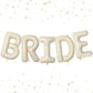 Biapian 40 Inch Bride Letter Balloons, Big Cream Bride Foil Balloons, 5 Pcs Giant Foil Large Aluminum Balloon Helium For Wedding