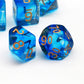 Haxtec 11 Piece Dice Set Extra D6 D20 Compatible with Dungeons and Dragons 5e RPG Games-Blue Cloud