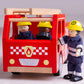 Bigjigs Toys City Wooden Fire Engine - Toy Fire Engine With Swivel Ladder , Kids Emergency Toy Vehicle For Ages 3 Years +, Quali