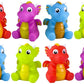 Rubber Dragon Toys | 12 Pack | 3 Inch Water Squirting Bright Colors