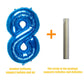 32 Inch Blue Number 8 Balloons Foil Ballon Digital Birthday Party Decoration Supplies (Blue Number 8 Balloon)