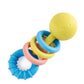 Hape Rattling Rings Teether | Movable Teething & Rattle Shake Toy For Babies, Soft Colors
