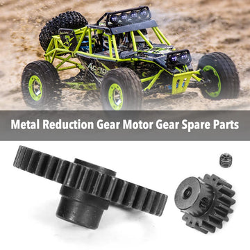 Steel 38T Diff Main Gear & 17T Motor Pinion Gear Spare Parts for RC WLtoys 1/18 A959 A949 A969 A979 K929