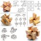 Guaishou 10-In-One 3D Small Wooden Puzzles Kongming Lock Iq Test Toy For Teens And Adults