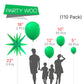 Partywoo Malachite Green Balloons, 110 Pcs 22 Inch Star Balloons And Green Balloons Different Sizes Pack Of 18 Inch 12 Inch 10 Inch 5 Inch For Balloon Garland Or Arch As Birthday Party Decorations