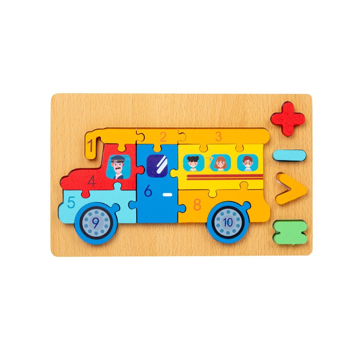 Ilsmysutra Number Puzzle Montessori Toys For 3 Year Old For Preschool Fine Motor Skills Car