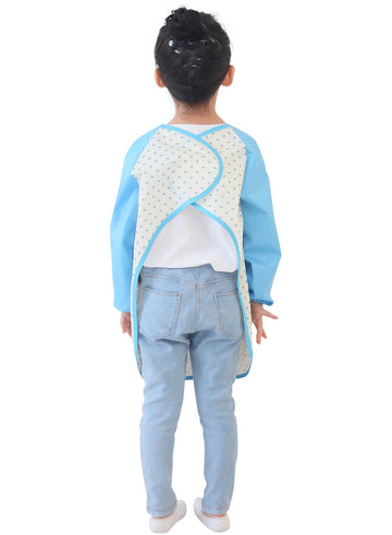 Plie Waterproof Kids Art Smocks 37 Colors (Age 1-10, S-Xxl Size), Blue Heart Dot (28-Xl)