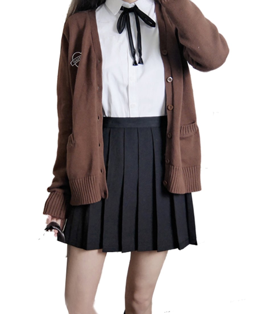 Beautifulfashionlife Girl'S Solid Pleated High Waist Cosplay Skirts(Xs,Black)