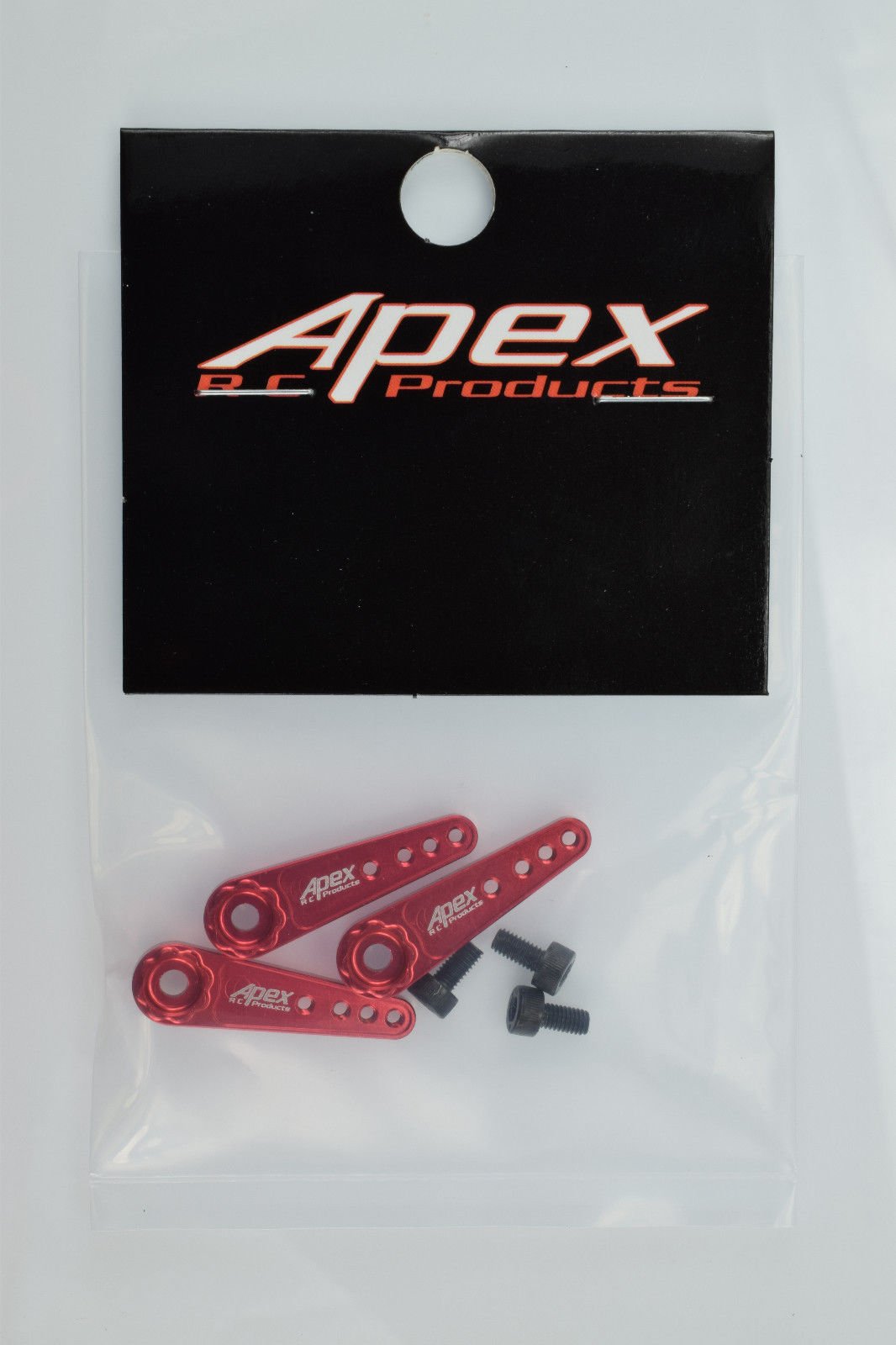 Apex RC Products Red 25T for Futaba/Savox Aluminum Servo Horn - 3 Pack #8028