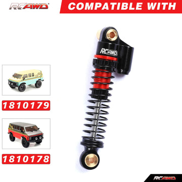 RCAWD Upgrades for Hobby Plus CR-18P Rock Van, T-Hunter, Trail Hunter Shock Absorber Parts, Aluminum Front Rear RC Shocks Damper