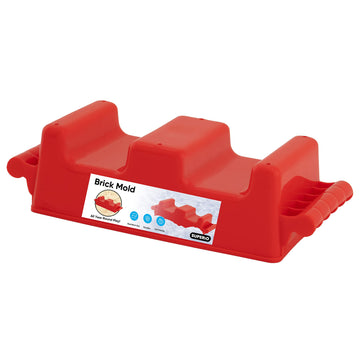 Superio Sand Block Form Crenellated Wall Shaper -Red Sandbox Block Shaper 11   , Kids Outdoor Toys Winter Snow Fort, Snow Castle