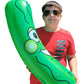 Zuga Land Giant Jumbo 36'' Green Inflatable Smiling Pickle Head (3 Feet) Vinyl. Blow Up Face Beach Pool Float Noodle Gag Prank J