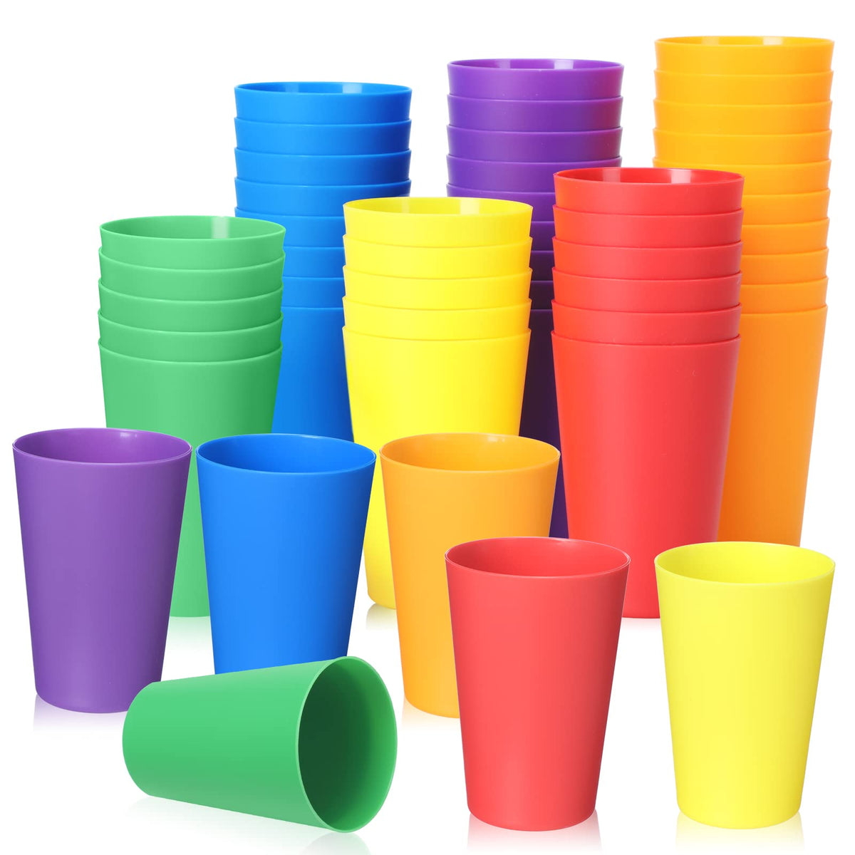 Yahenda 120 Pcs 5.5 oz Plastic Reusable Cups Colorful Kids Cups for Party Favors Small Reusable Toddler Tumblers for Kids Drinki
