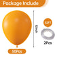 Kalor 12 Inch Orange Balloons, 50 Pcs Latex Helium Balloons For Kid'S Birthday Party, Baby Shower, Wedding, Graduate Party Decorations