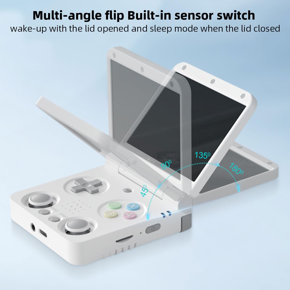 Miyoo Flip V2 Retro Game Console,3.5 Inch Ips Classic System And 3000Mah Battery Retro Video Games Consoles,With 64G Tf Card And