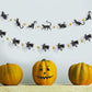 Pinkblume Halloween Party Decorations Kit Jingle Bell Black Cat Banner And 3D Flying Witches Garland For Happy Halloween Theme C