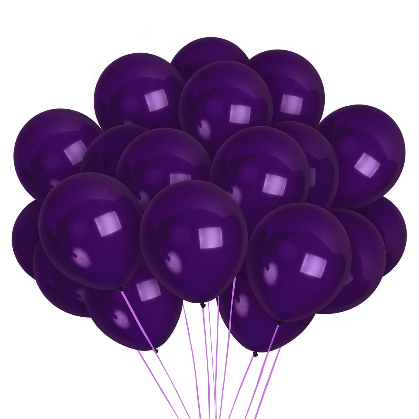 Treasures Gifted Dark Purple Balloons - Matte Violet Purple Balloons - 12 Inch Purple Balloons, Latex - Large Plum Balloons Bulk
