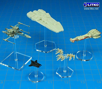 Litko Acrylic Flight Stands | Round | 3Mm Clear Circular Flight Base With Peg (25Mm)