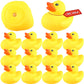 DEEKIN 12 Pcs 2.2 Inch Waterproof No Hole Yellow Rubber Ducks Duck Bath Toy with Sealed Plug Without Hole Bathtub Floating Bath 
