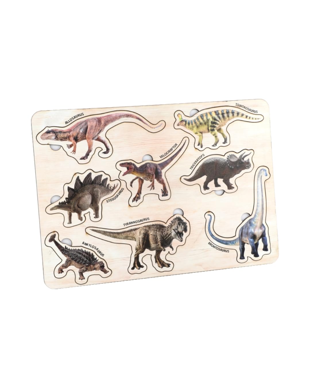 AURELA Wooden Puzzle Dinosaurs Educational Dino Puzzle Toy for Kids Learning Skill Development Activity Toy