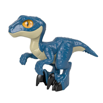 Fisher-Price Imaginext Jurassic World Dinosaur Toy Raptor Xl Poseable Figure, 9 Inches Tall, Pretend Play Preschool Kids Ages 3+ Years
