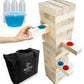 Swooc Games - Giant Tower Party Game With Hidden Jello Shots - Includes Disposable Cups, Lids & Carrying Case - Stacks Up To 5Ft - Tipsy Topple Game For Adults - Giant Outdoor Games - Jumbo Bar Games
