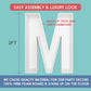 JW Passion 2FT Letter M Mosaic Balloon Frame - DIY Fillable Letters Kit for Birthday Party & Wedding Decor, Foam Material