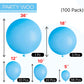Partywoo Bright Sky Blue Balloons, 100 Pcs Matte Blue Balloons Different Sizes Pack Of 36 Inch 18 Inch 12 Inch 10 Inch 5 Inch Blue Balloons For Balloon Garland Arch As Party Decorations, Blue-Y20