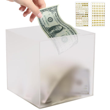 Aipor Piggy Bank For Adults/Kids Must Break To Open, Unopenable Acrylic Piggy Bank, Acrylic Frosted Piggy Bank For Boys/Girls To