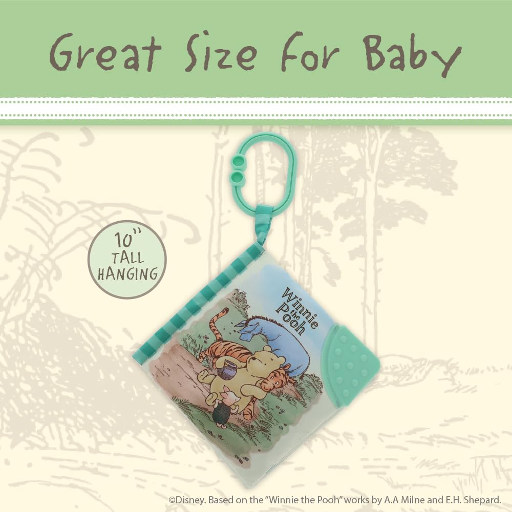 KIDS PREFERRED Winnie The Pooh Soft Book with On The Go Clip, 5 Inches